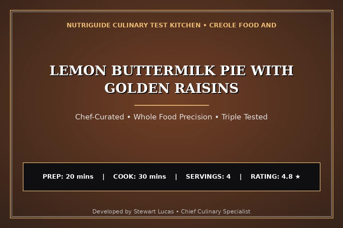 Lemon Buttermilk Pie With Golden Raisins