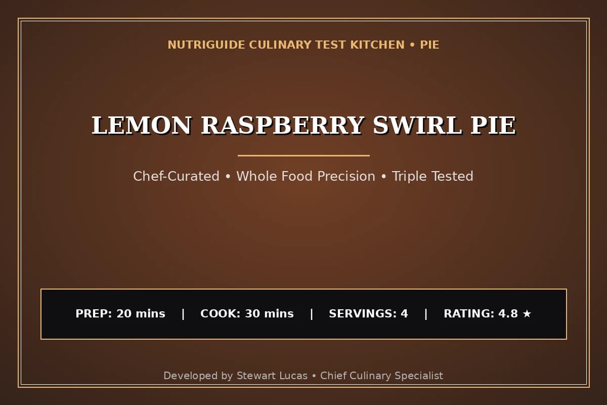 Lemon Raspberry Swirl Pie