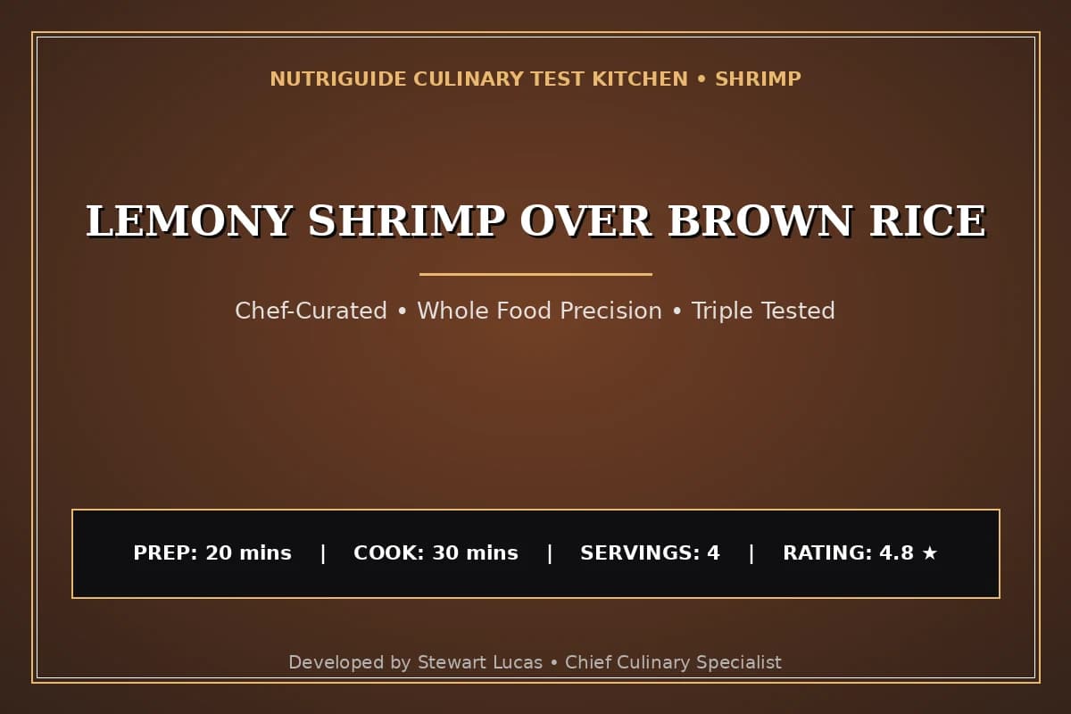 Lemony Shrimp Over Brown Rice