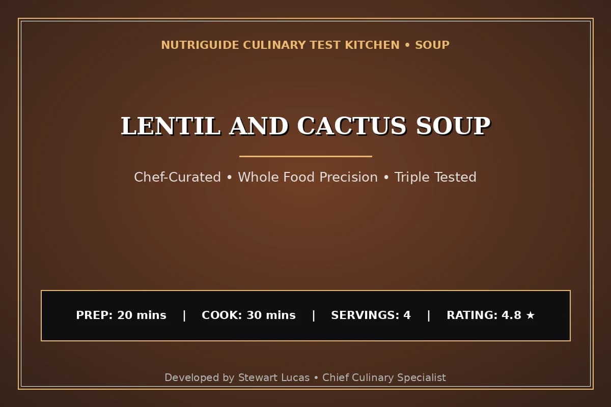 Lentil And Cactus Soup