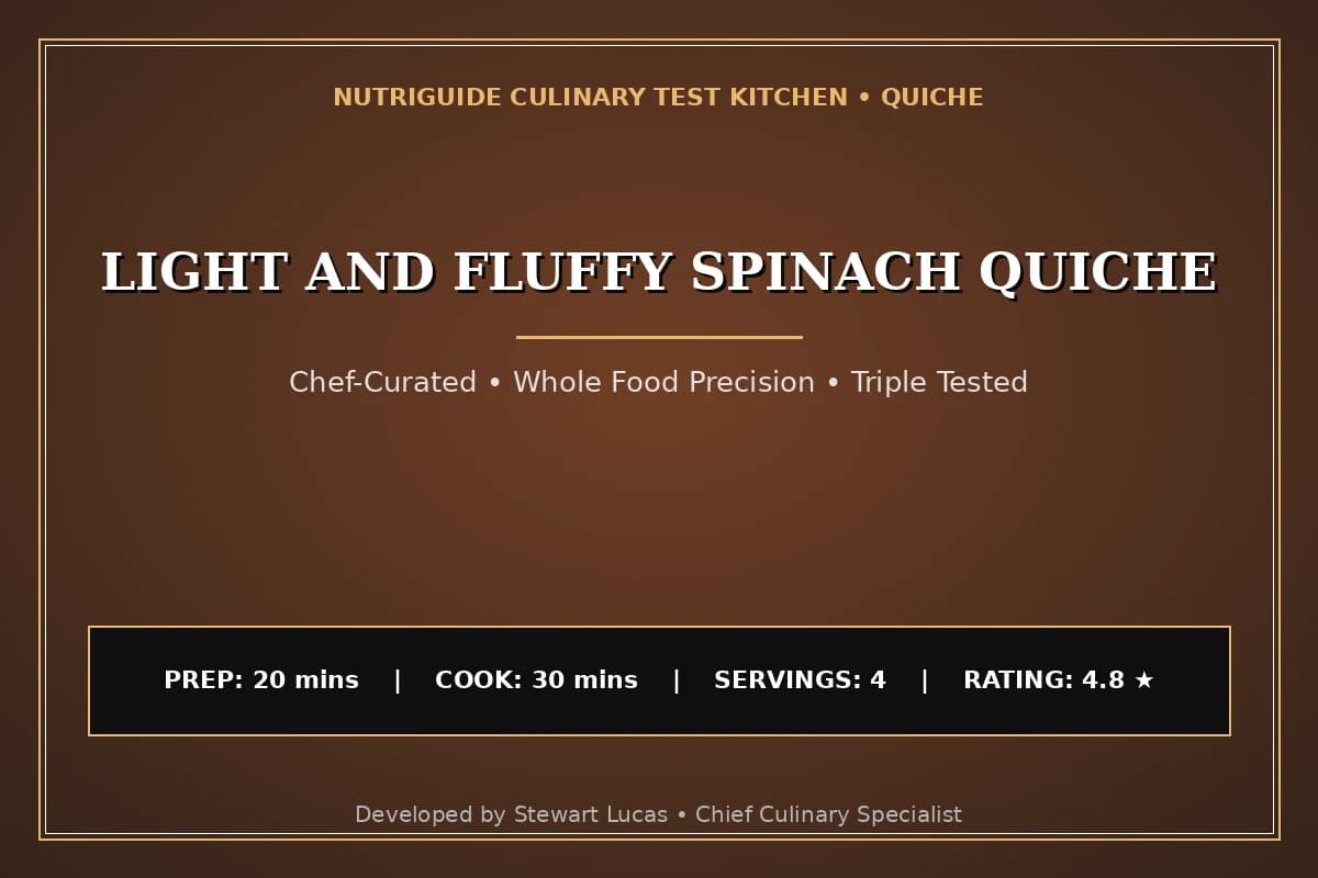 Light And Fluffy Spinach Quiche