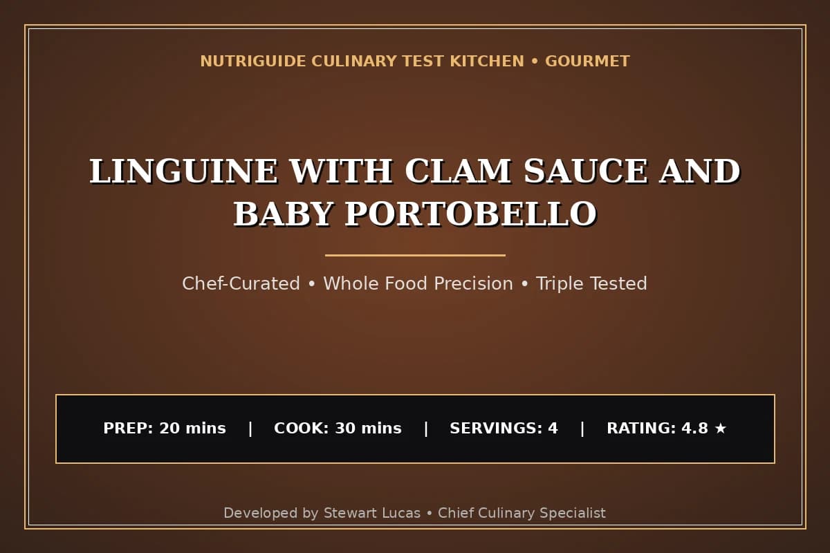 Linguine With Clam Sauce And Baby Portobello
