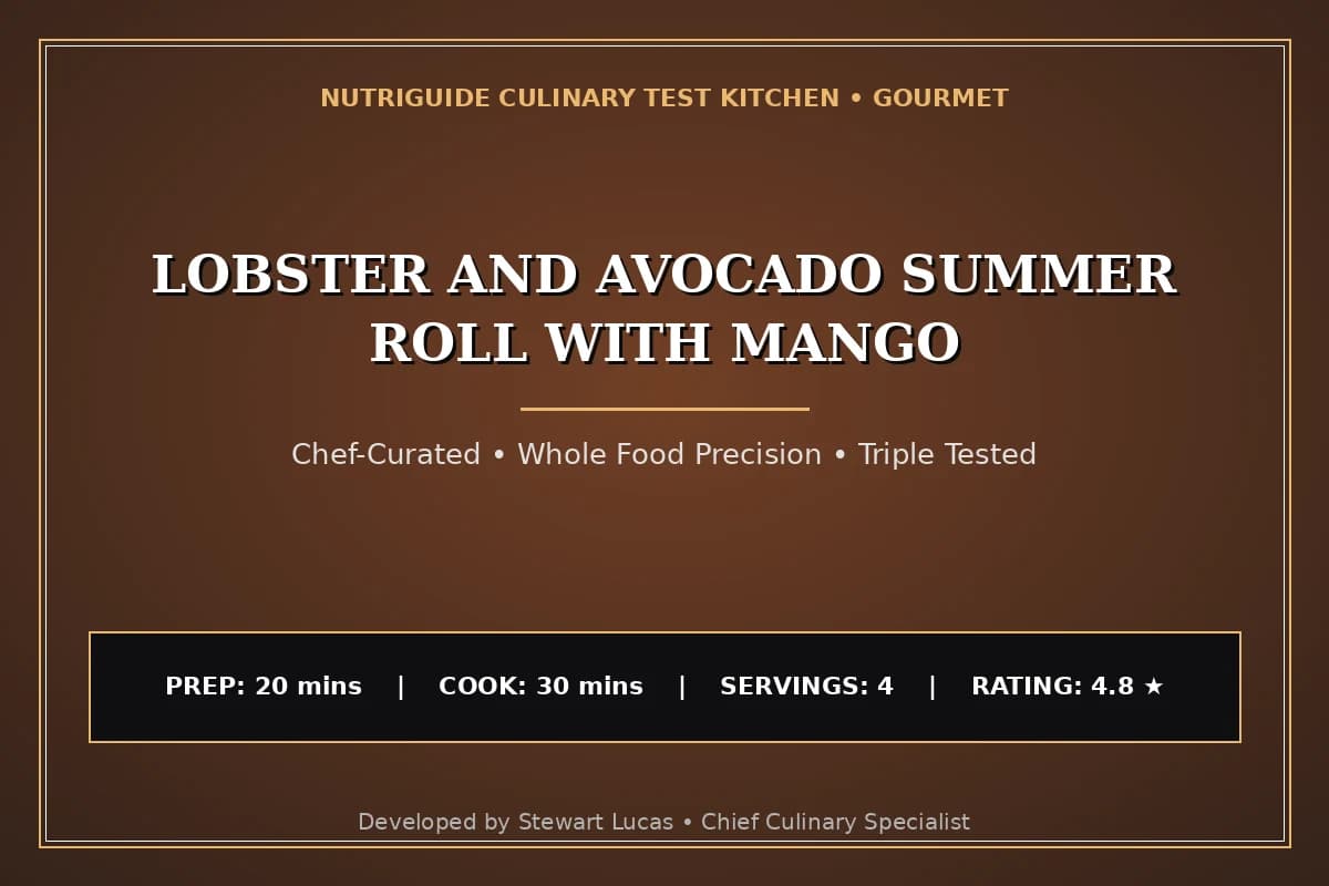 Lobster And Avocado Summer Roll With Mango