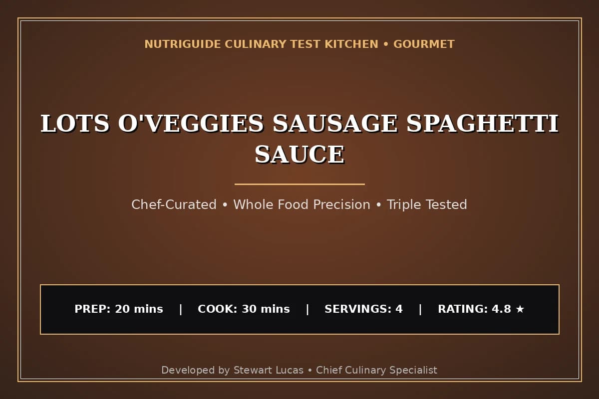 Lots O'Veggies Sausage Spaghetti Sauce
