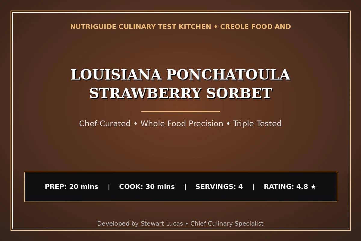 Louisiana Ponchatoula Strawberry Sorbet