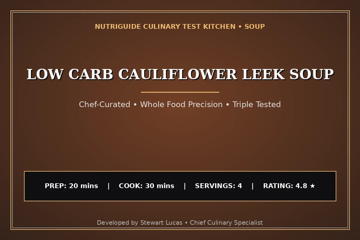 Low Carb Cauliflower Leek Soup