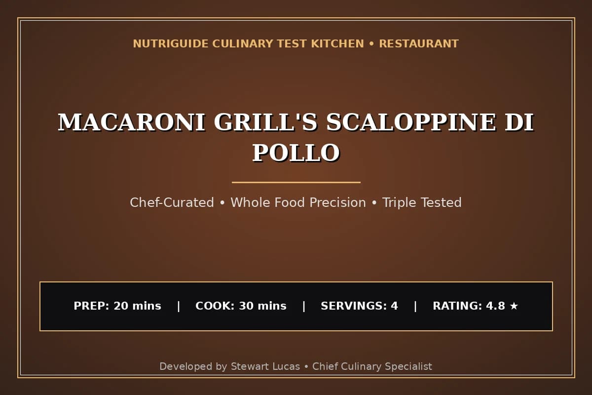 Macaroni Grill'S Scaloppine Di Pollo