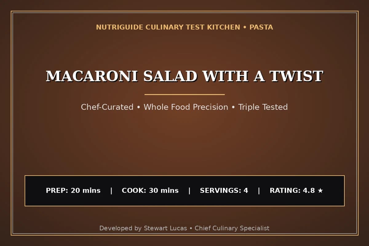 Macaroni Salad With A Twist