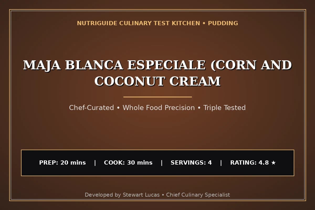 Maja Blanca Especiale (Corn And Coconut Cream