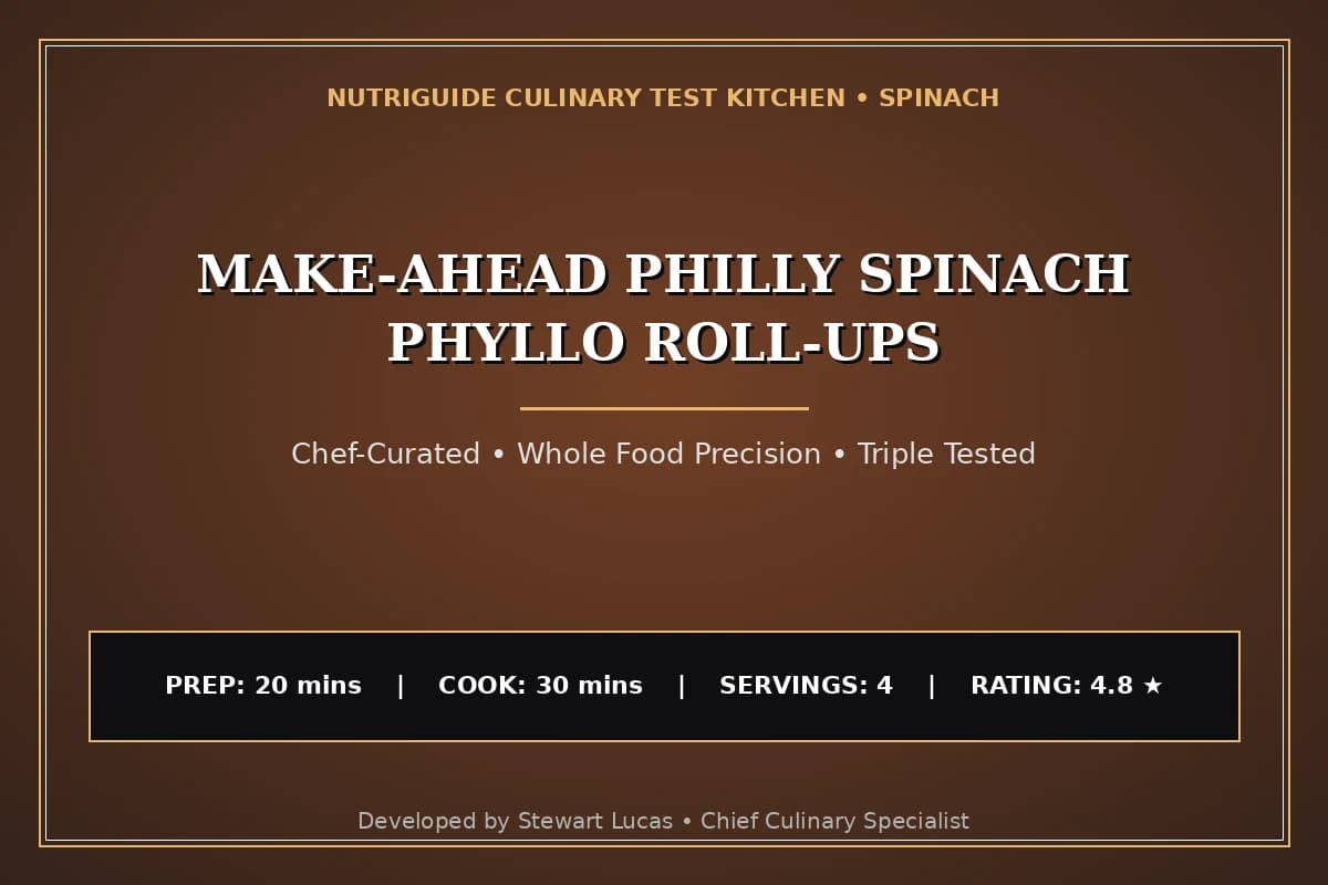 Make-Ahead Philly Spinach Phyllo Roll-Ups