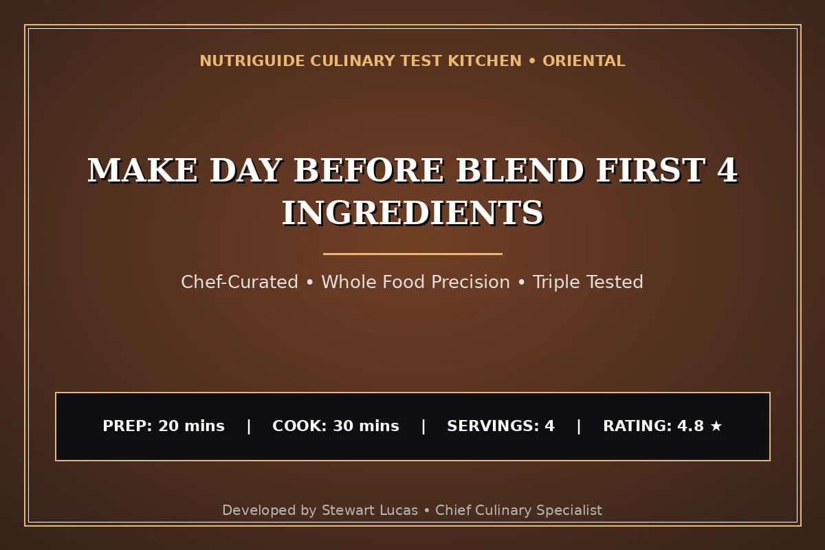 Make Day Before Blend First 4 Ingredients