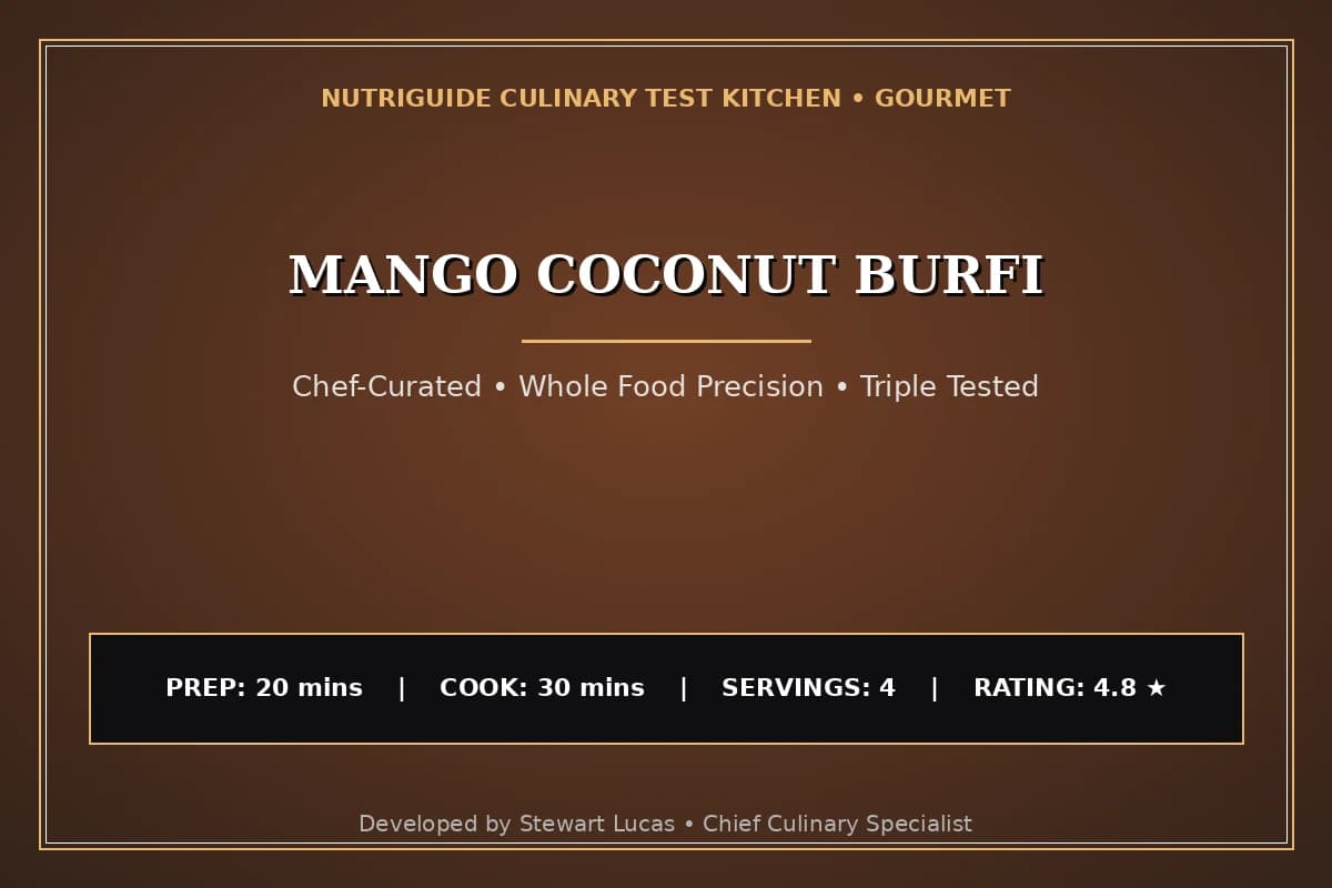 Mango Coconut Burfi