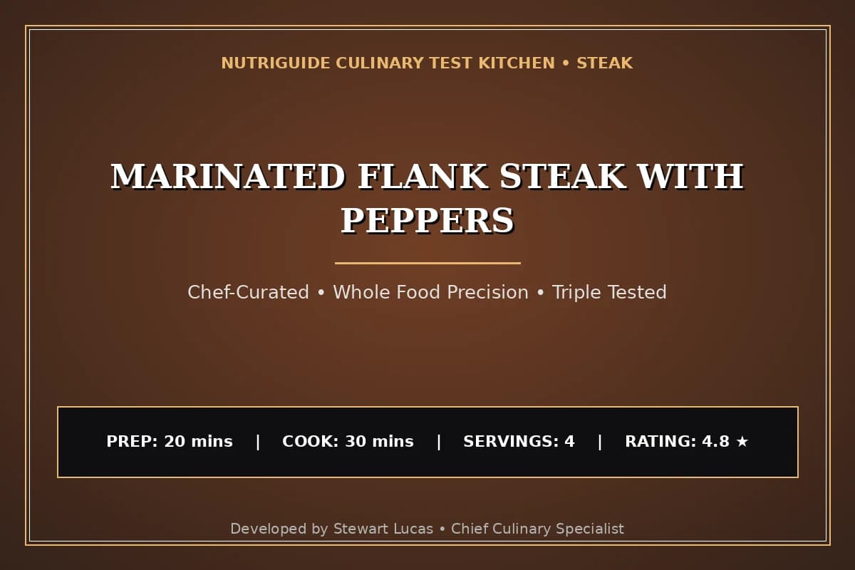Marinated Flank Steak With Peppers