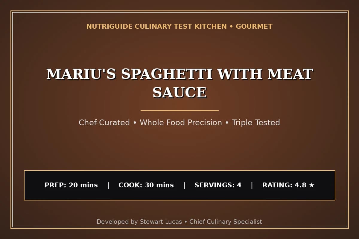 Mariu'S Spaghetti With Meat Sauce