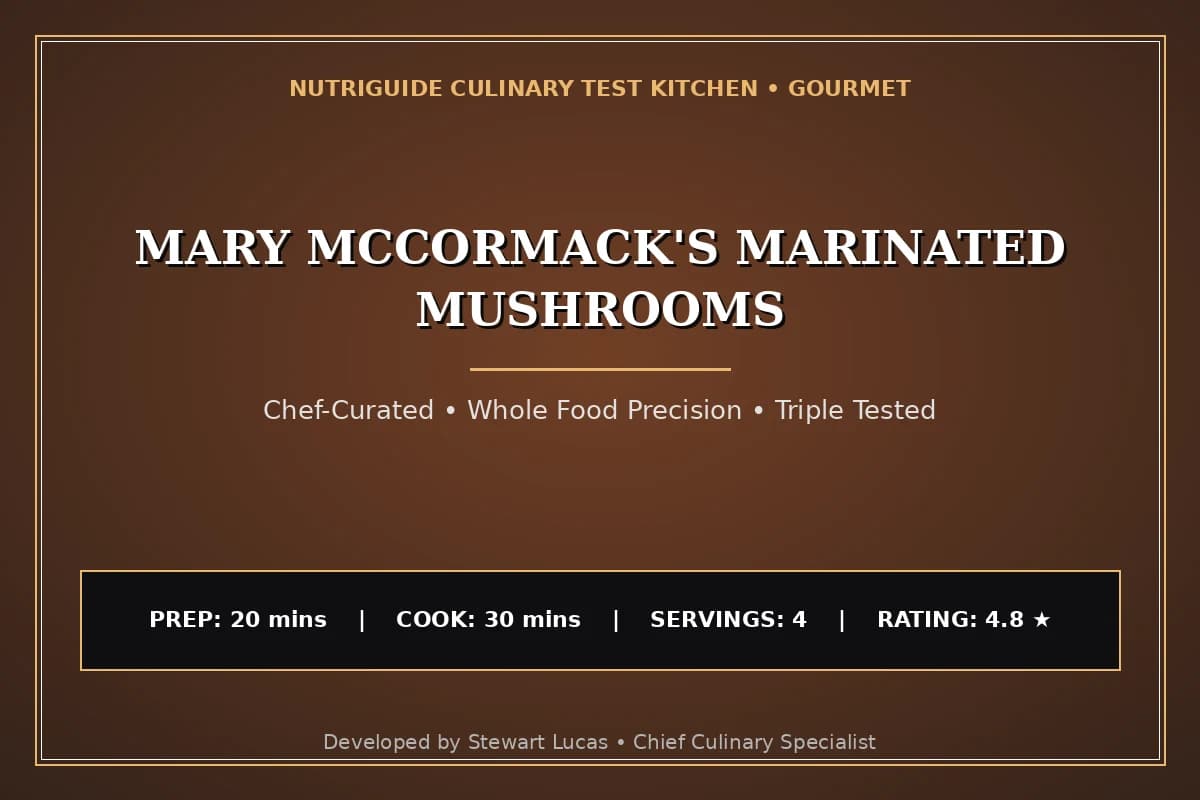 Mary Mccormack'S Marinated Mushrooms
