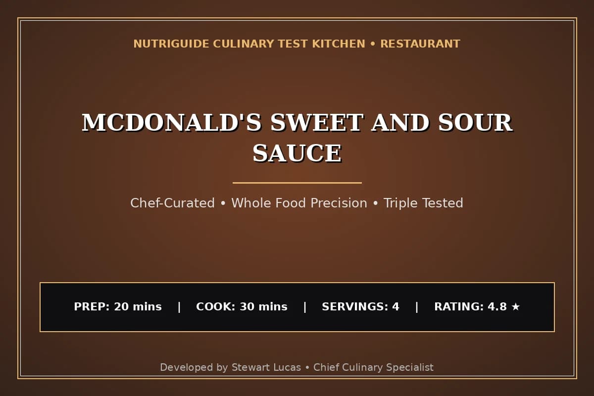 Mcdonald'S Sweet And Sour Sauce