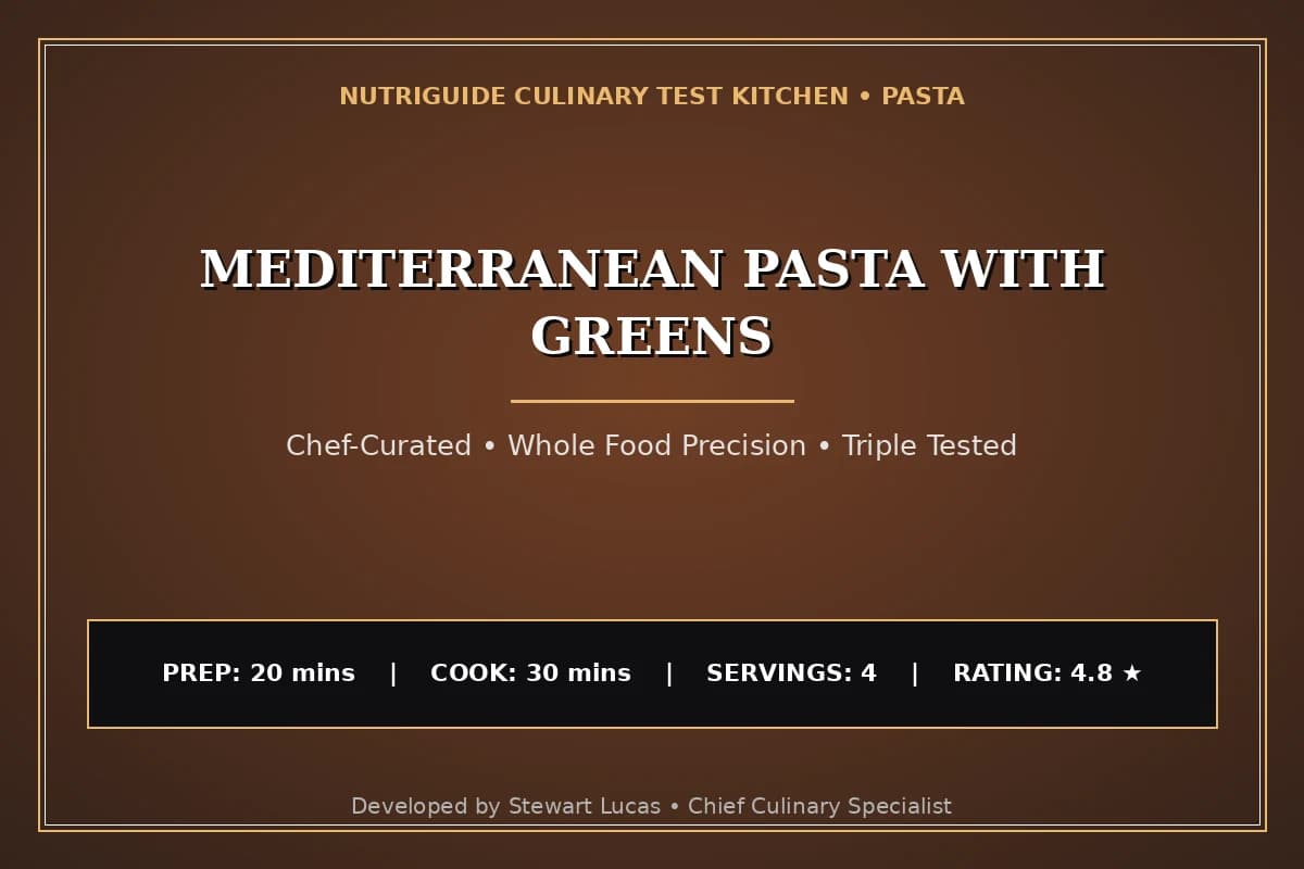 Mediterranean Pasta With Greens