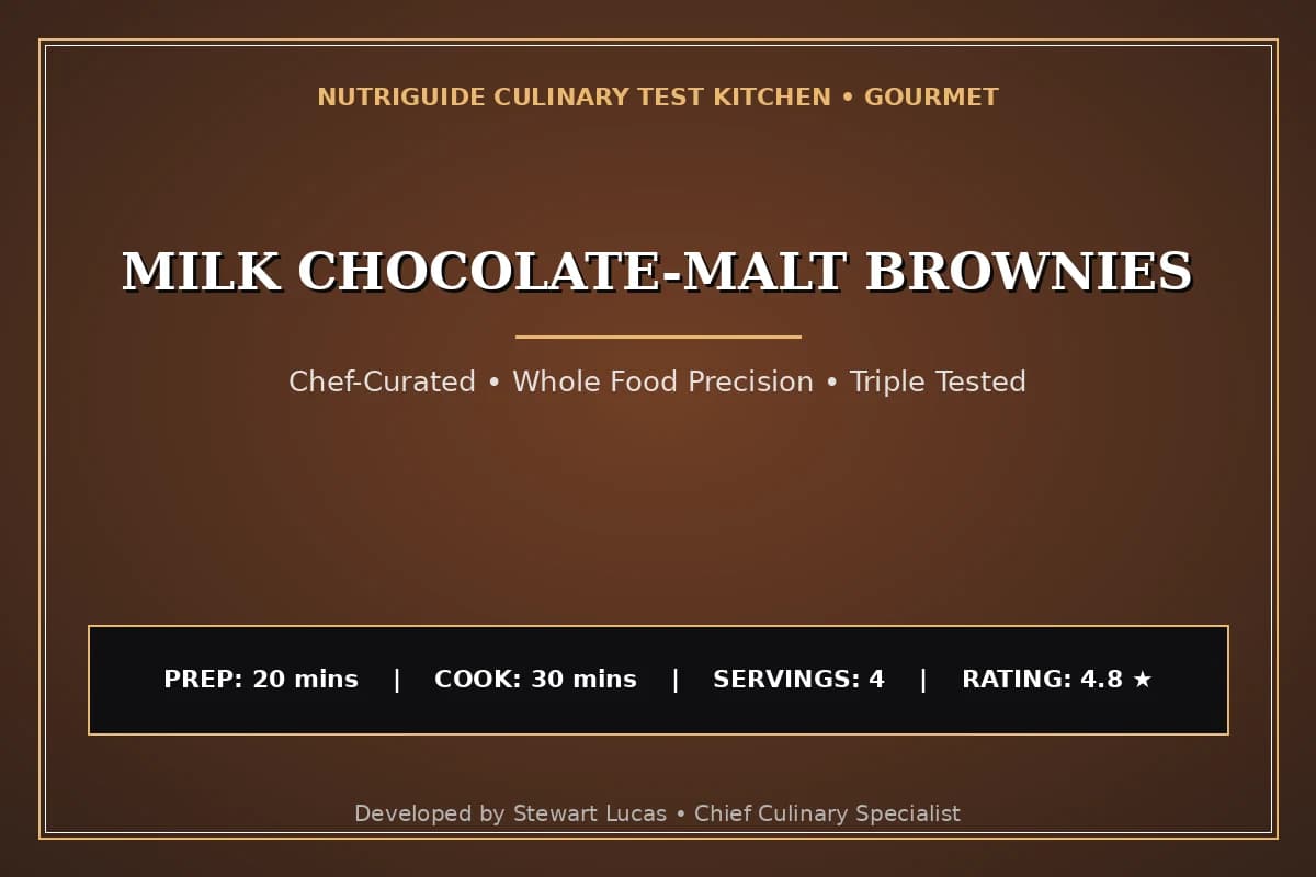 Milk Chocolate-Malt Brownies