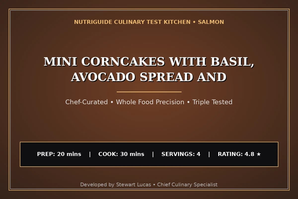 Mini Corncakes With Basil, Avocado Spread And