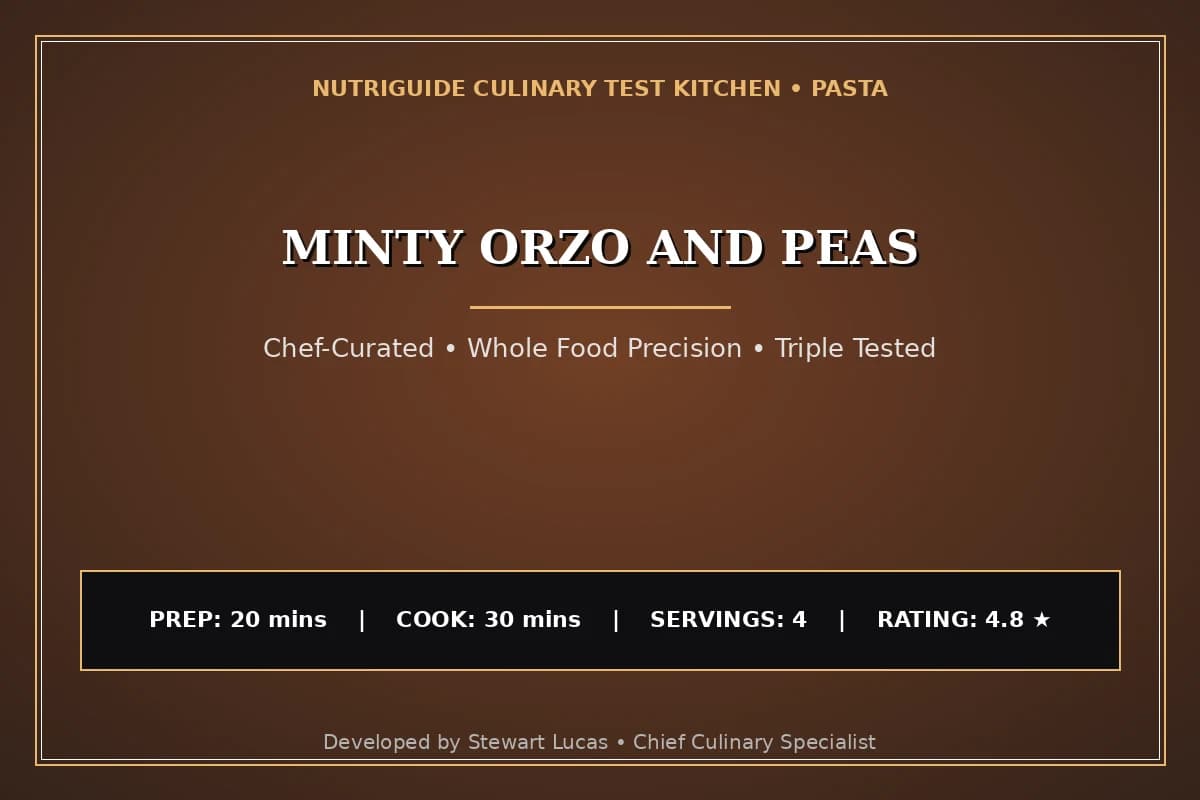 Minty Orzo And Peas