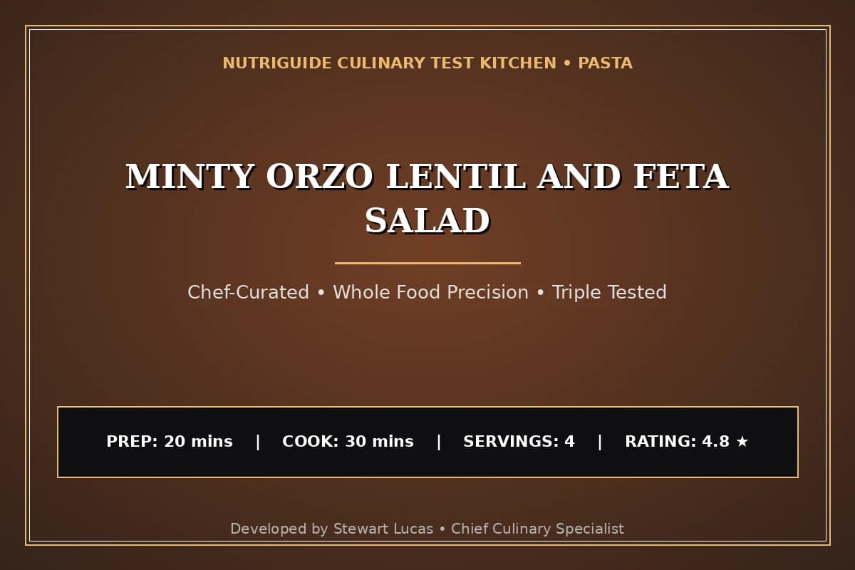 Minty Orzo Lentil And Feta Salad