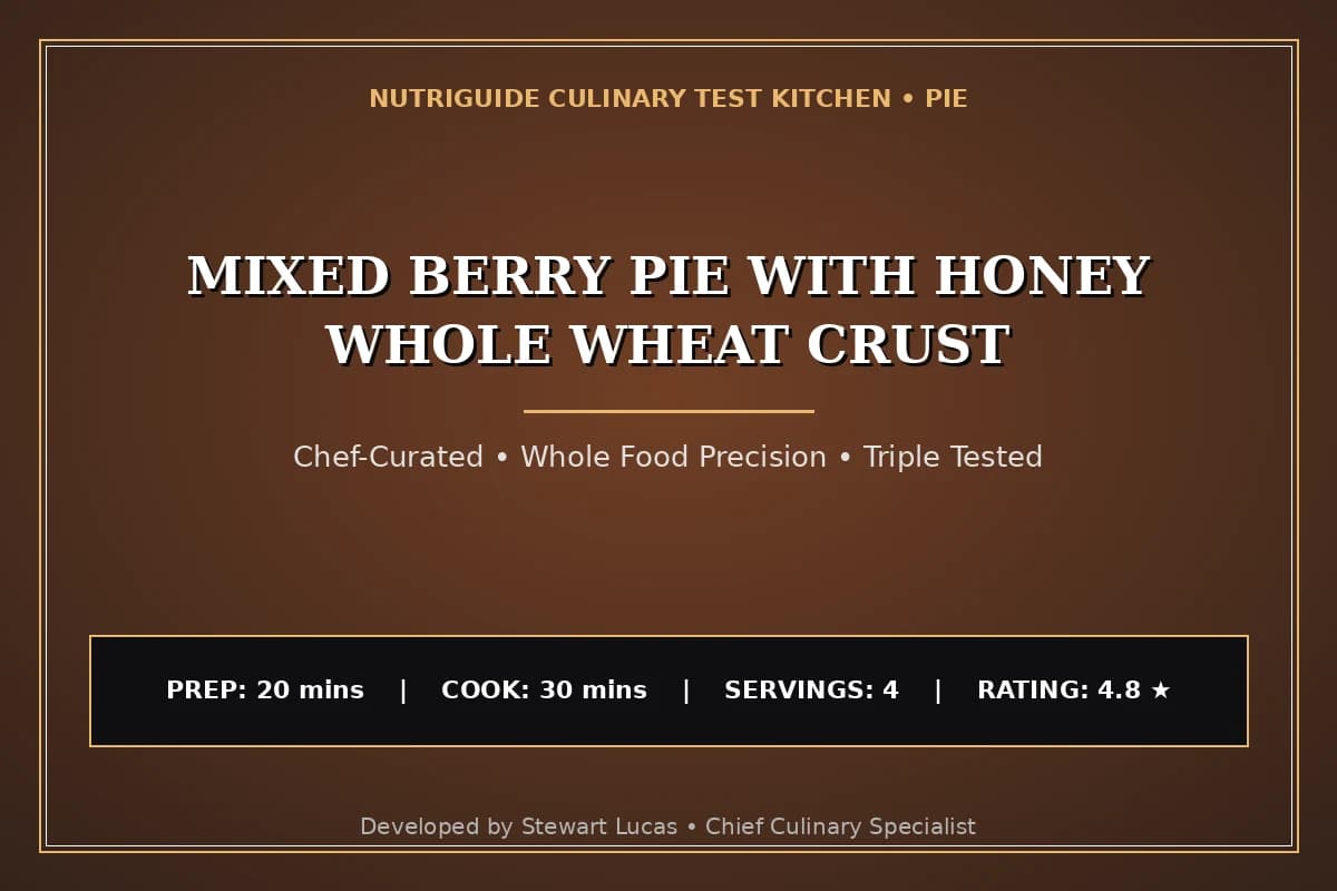 Mixed Berry Pie With Honey Whole Wheat Crust