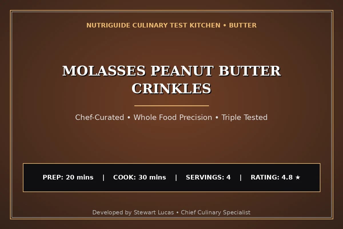 Molasses Peanut Butter Crinkles