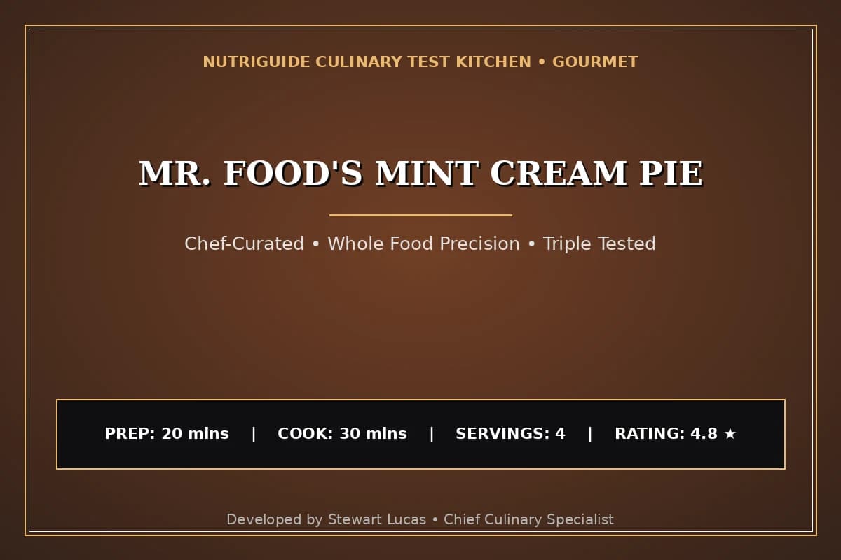 Mr. Food'S Mint Cream Pie