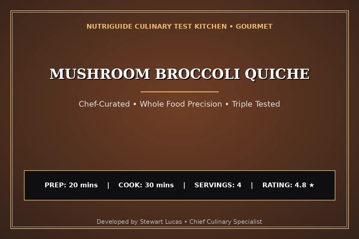 Mushroom Broccoli Quiche