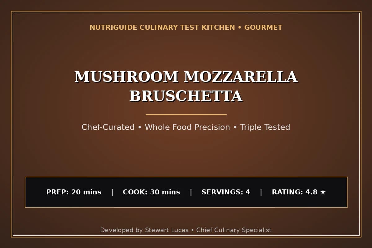 Mushroom Mozzarella Bruschetta