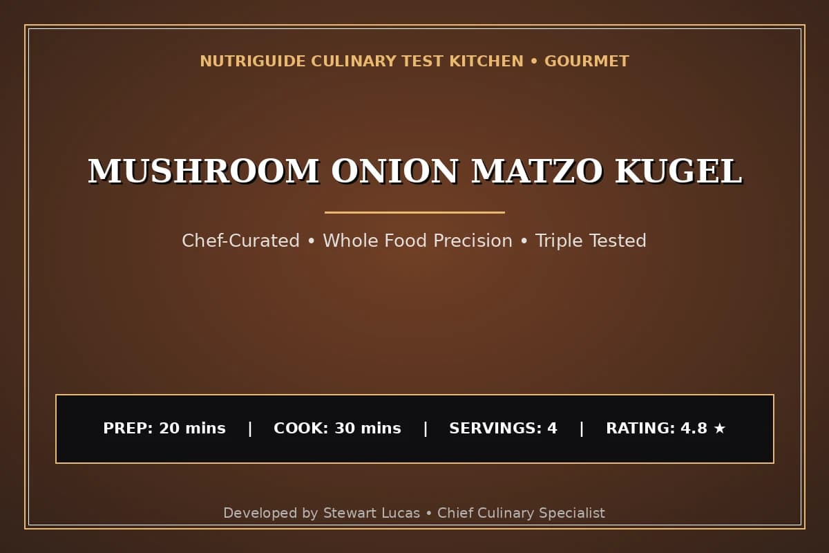 Mushroom Onion Matzo Kugel