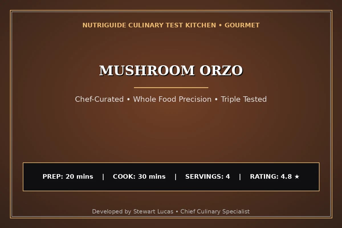 Mushroom Orzo