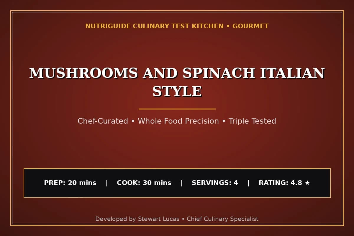 Mushrooms And Spinach Italian Style
