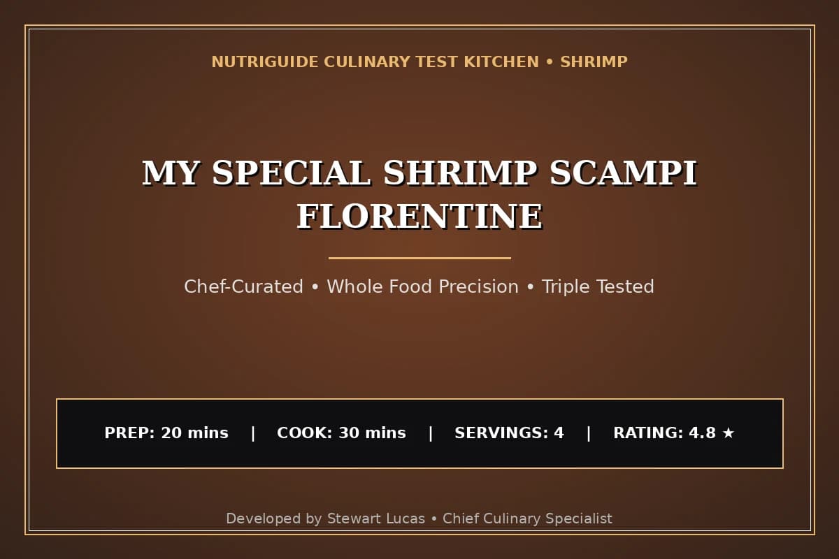 My Special Shrimp Scampi Florentine