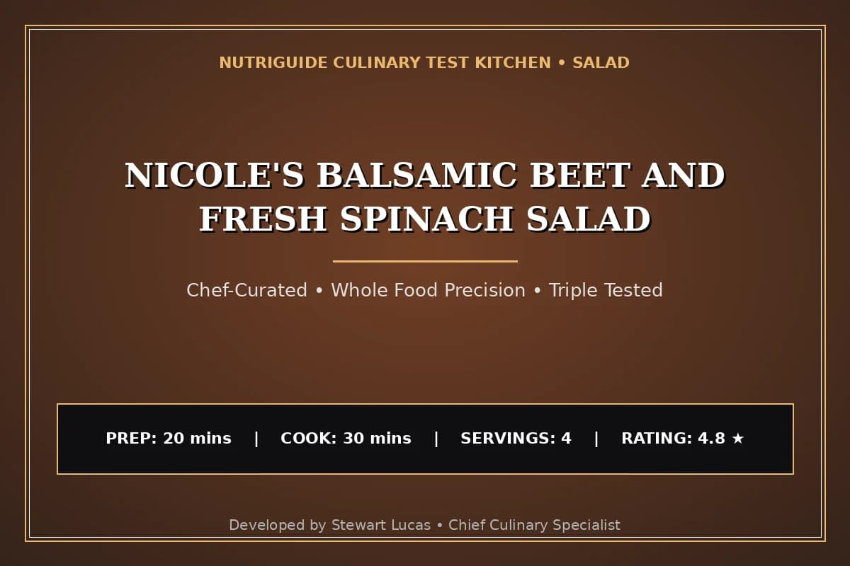 Nicole'S Balsamic Beet And Fresh Spinach Salad