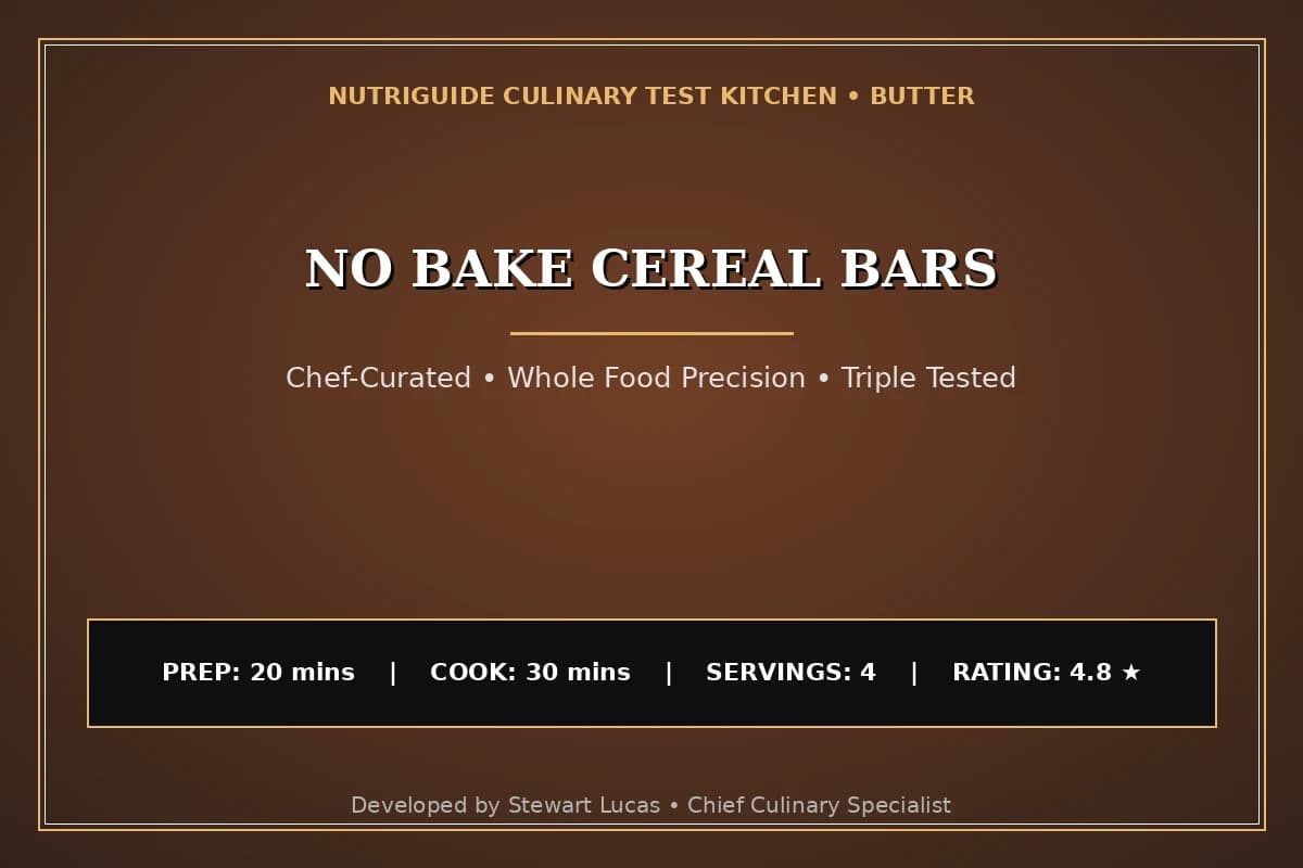 No Bake Cereal Bars
