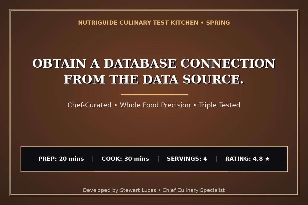 Obtain A Database Connection From The Data Source.
