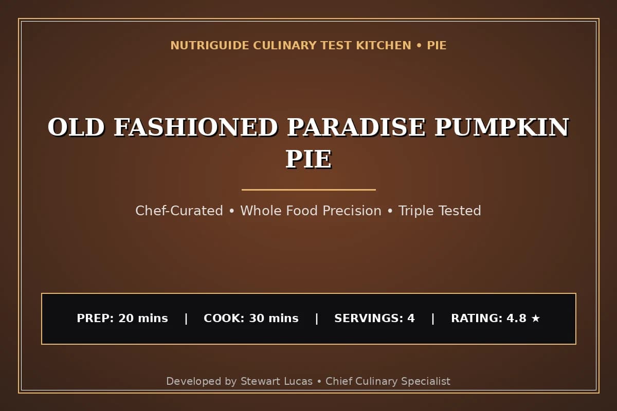 Old Fashioned Paradise Pumpkin Pie