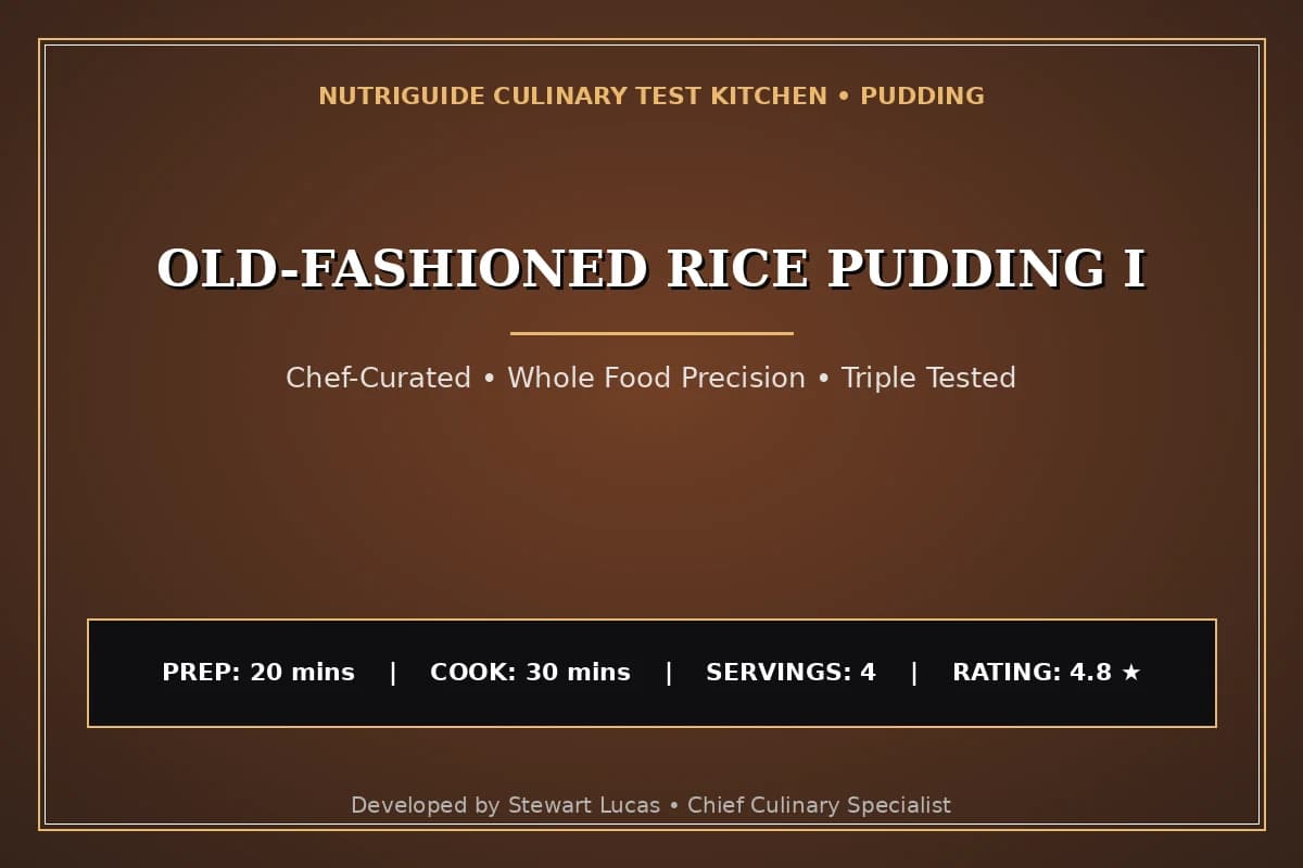 Old-Fashioned Rice Pudding I