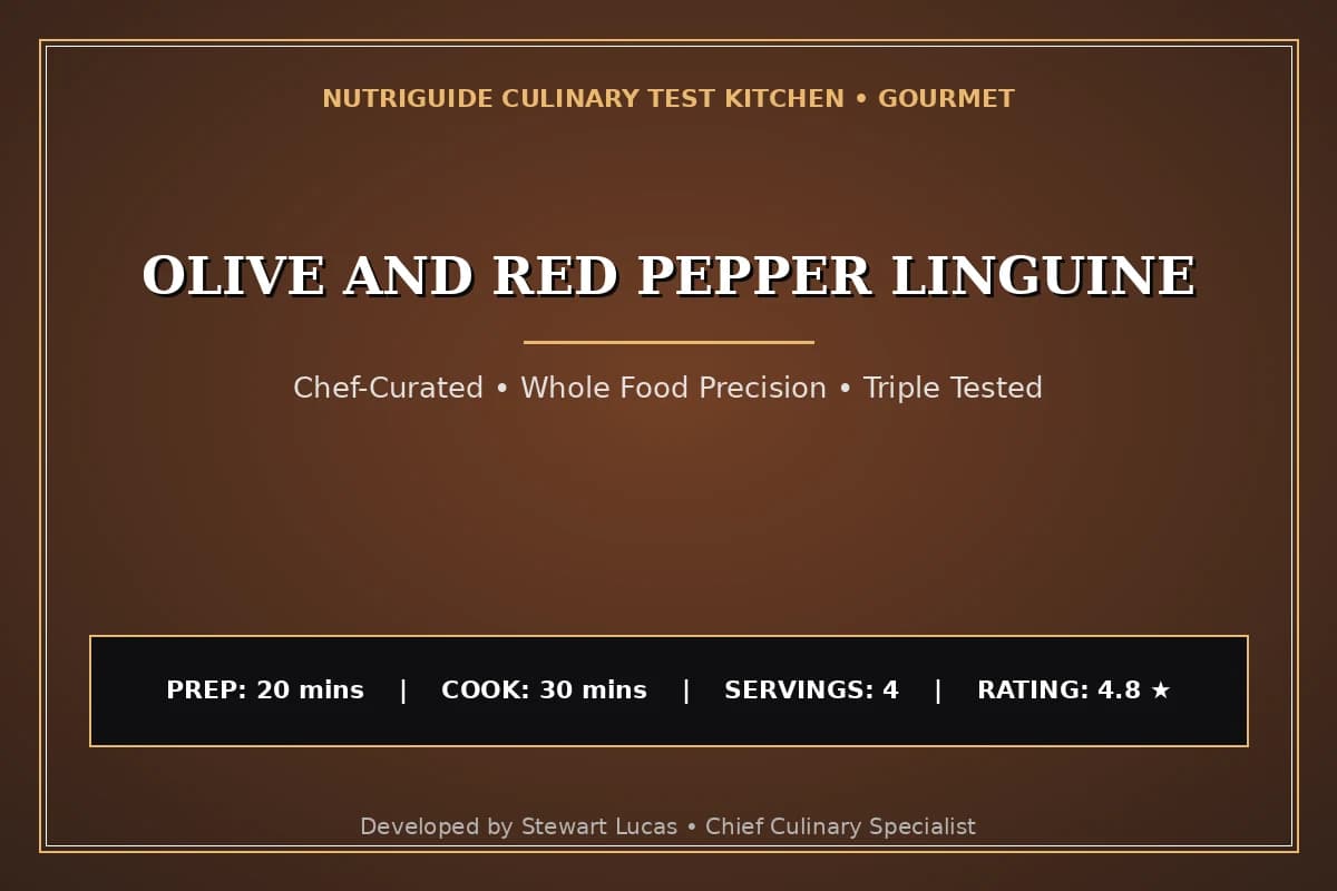 Olive And Red Pepper Linguine