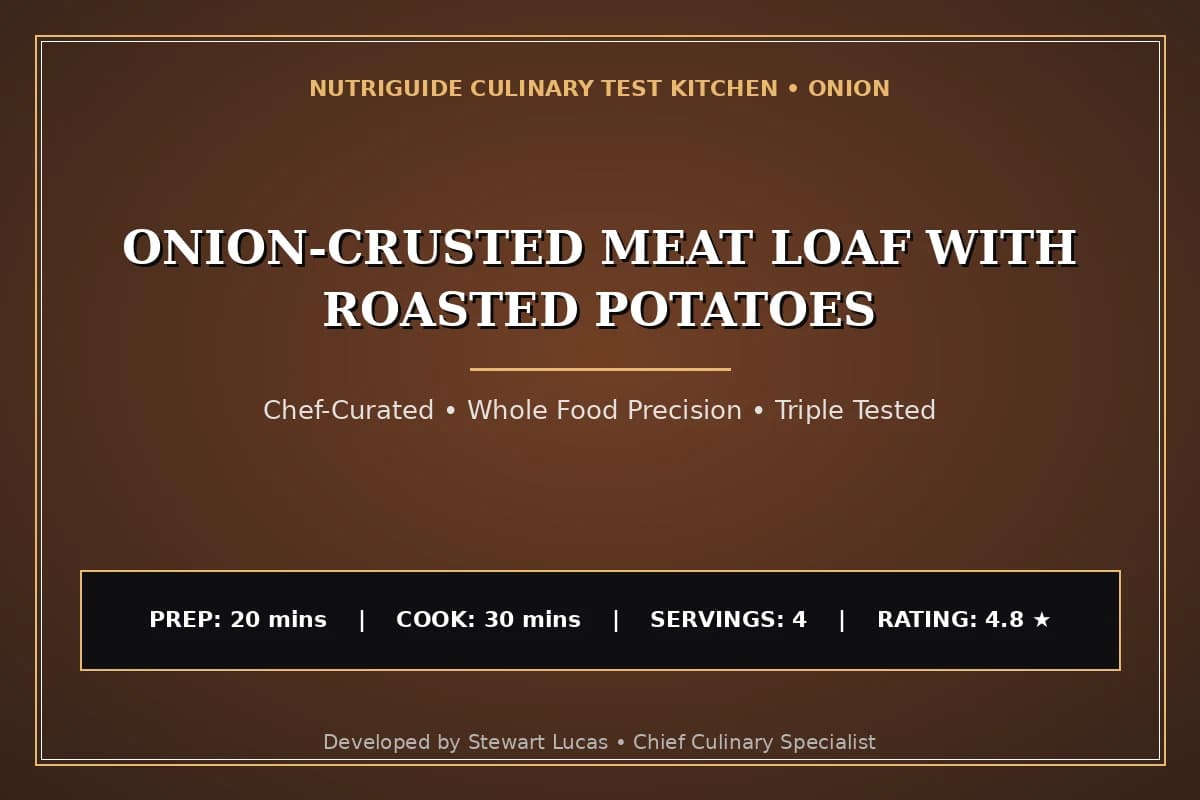 Onion-Crusted Meat Loaf With Roasted Potatoes