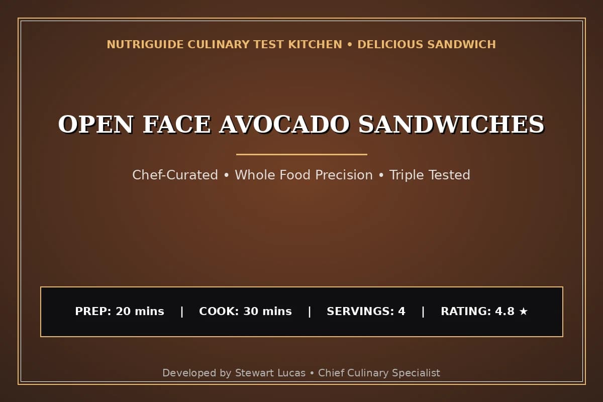 Open Face Avocado Sandwiches