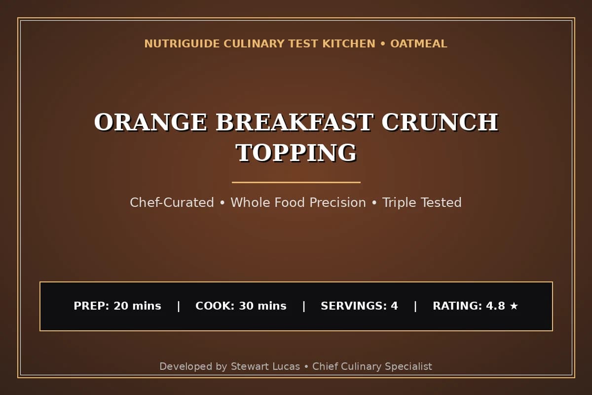 Orange Breakfast Crunch Topping