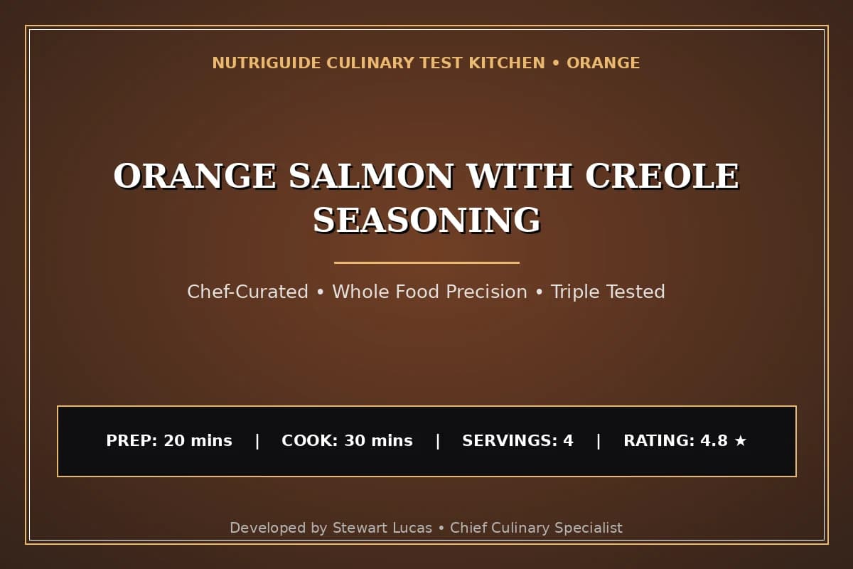 Orange Salmon With Creole Seasoning