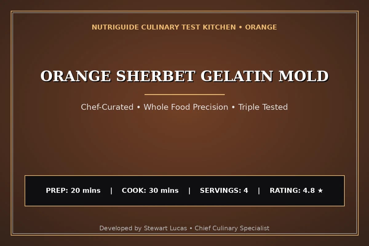 Orange Sherbet Gelatin Mold