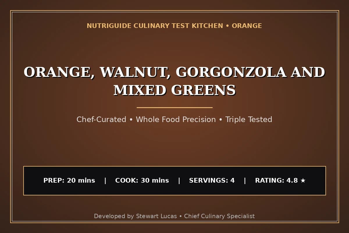 Orange, Walnut, Gorgonzola And Mixed Greens