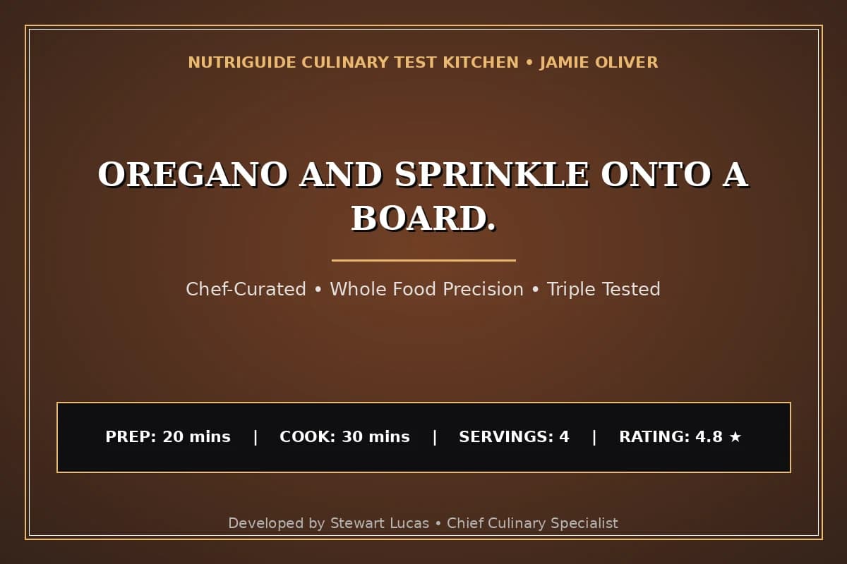 Oregano And Sprinkle Onto A Board.