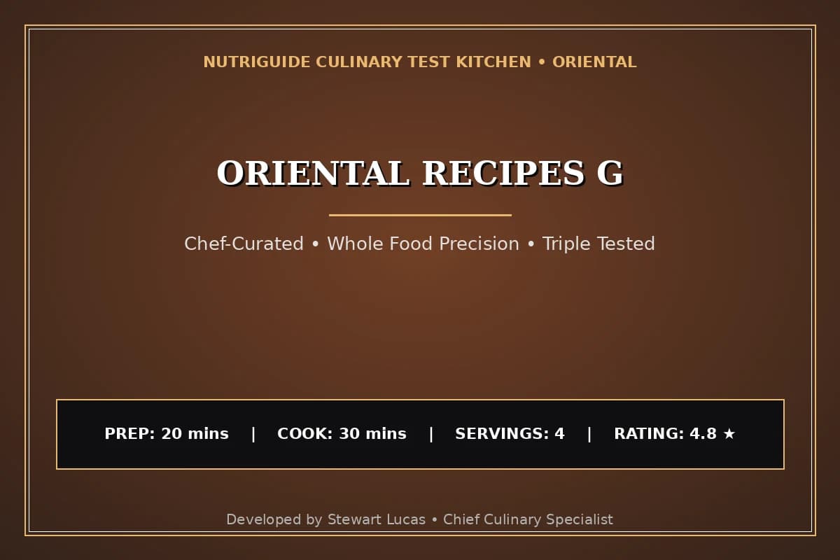 Oriental Recipes G