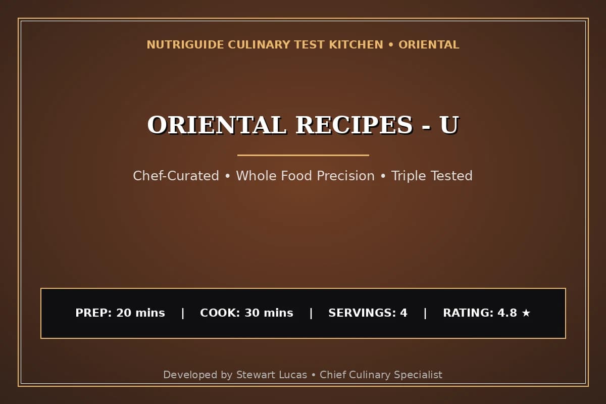 Oriental Recipes - U