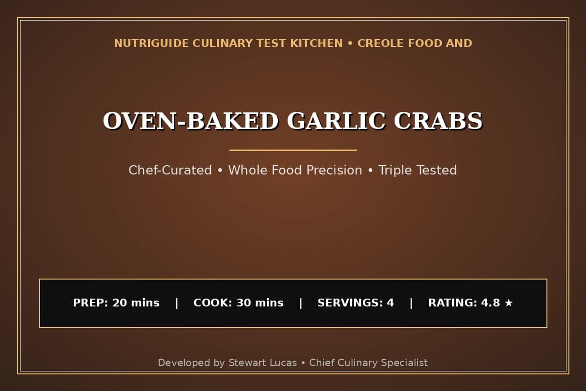 Oven-Baked Garlic Crabs